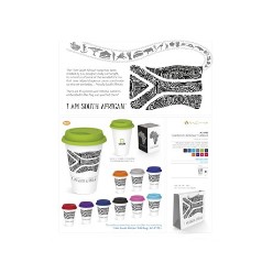 13.8 (h), 0.32L, AB grade double-wall ceramic tumbler, silicone lid ( remove before dish washing ), presentation box 10 (l) x 10 (w) x 14.6 (h), includes Silicone lids for tumblers