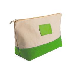 2 Tone cosmetic bag with top zipclosure