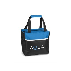 600D with PEVA lining. 8 exciting vibrant colours with awesome colour accents, take your pick. Main zippered top compartment with PEVA lining. Holds 16 cans. Front slip pocket. Side Mesh pocket. Double carry handles with colour Velcro handle wraps.