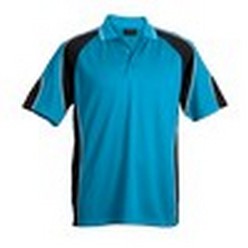 Impact Golf Shirt: Raglan three-tone golf shirt design with contrasting piping on the sleeves and side panels. The oval contrast insert on the sleeve is an ideal branding position. Other features include a knitted contrast striped collar, self fabric neck tape, finished of with a double top-stitched hem. 160g 100% Polyester, moisture management fabric: e-Dri
