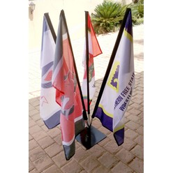 Indoor Flag stand  in sizes 2,5m  with full colour prints