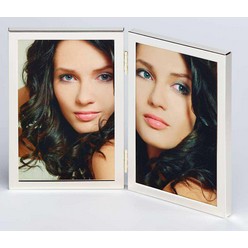 Ines Portrait Silver-plated Frame Double 2 x 10 x 15 cm