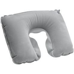 Inflatable travel pillow with pouch
