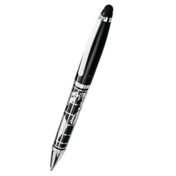 3 In 1 Metal Ballpoint & Stylus, Capacitive stylus works with ipad iphone & Android devices.