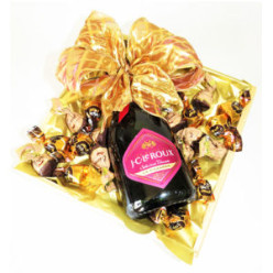 1x 750ml Champagne JC Le Roux La Chanson, 1x 75g Nuts Cashew Salted, 1x 75g Nuts Nut & Berries Mix, 9x 1's Tayas Orient Cappuccino bon bons, 9x 1's Tayas Orient Hazelnut bon bons