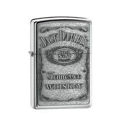 Pewter coloured zippo lighter with Jack Daniels imprint