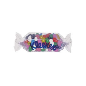 This â€œJelly Beans in a large crackerâ€ promotional product is a treat for all. Great for Thanksgiving parties, baby showers, bridal showers, birthday parties of the little ones and other similar occasions. The cracker is made of a soft PVC material with one full color label. Available in Black, White, Green, Red, Yellow, Purple, Pink, Blue, Grey colors, this treat is not one to miss, neither will be the party you offer these at!