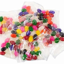 Jelly beans flow wrapped with full colour printed label
