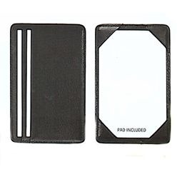 Nappa leather pocket paper jotter with credit card pockets