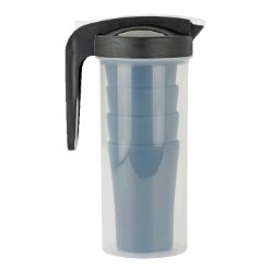 PP Material, 1 Liter plastic jug, 4 cups, lock function on jug