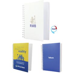 Spiral notebook with 150 pages, PVC material and 80gsm bond inner