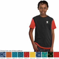 Junior Crew Neck T-Shirt Shweshwe Hem and Sleeve