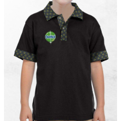 Junior Unisex Golf Shirt with Shweshwe Trimming