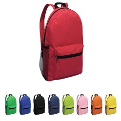 Junior backpacks with shoulder straps and front zipped pocket 600 denier material