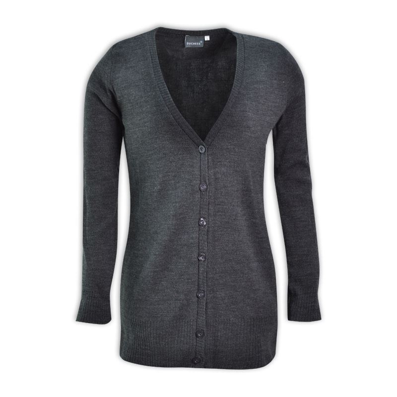 This is the Kelly Cardigan which is available in S, M, L, XL, 2XL, 3XL, 4XL, 5XL with colour variations of navy, charcoal, black