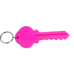 A Key Shape Keyring that is available in various colours that can be customised with Pad Printing with your logo and other methods.