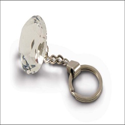 Round Crystal Keyring