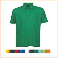 65% poly cotton, 35% Polyester Kids Golf Shirt