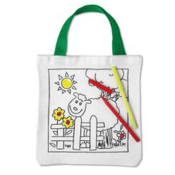 200gsm cotton cotton tote bag with 5 colouring pens