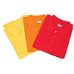 180 g Kiddies golf shirt, 65% polyester and 35% cotton