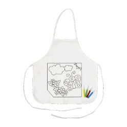 Polyester apron, 4 felt tip pens