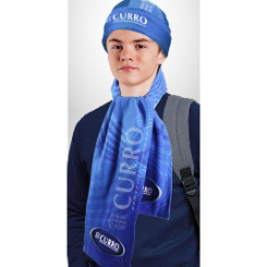 Kids Fleece Beanie and Scarf Set with colour print