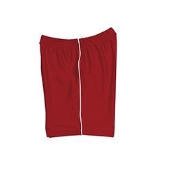 100% polyester honeycomb elasticised waistband with white piped side seam and welt pockets
