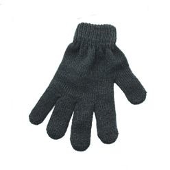 100% Acrylic knit gloves, available in various colours