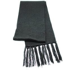 100% Acrylic knitted scarf with tassels, branded with your logo