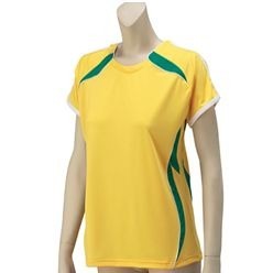 An elegant ladies sportswear golfer shirt that is made available in a vast range of colour combinations. It promotes an active lifestyle with its slender and formfitting shape along with its moisture management properties to enhance your level of comfort. Crafted from a 100% polyester material to allow a durable and high quality product that allows breathability to the its wearers.