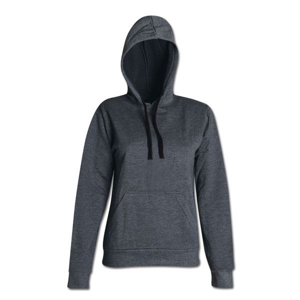 This is the Ladies Classic Fleece Hoodie which is available in S, M, L, XL, 2XL, 3XL, 4XL, 5XL with colour variations of Charcoal Melange, Black, Navy