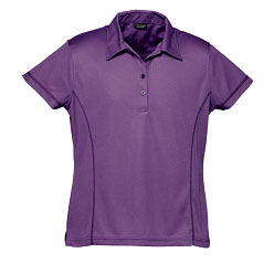 Fresh ladies design Golf shirt with flattering slimline four button placket, includes shaped side panels, top-stitched armhole, black yoke and side slits, 135g Technical moisture management fabric, self-fabric collar, tonal top stitching details  (Priced 