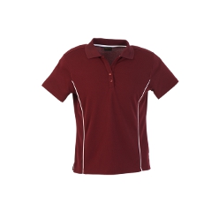 Ladies Excel Golf Shirt: Versatile shirt, ideal for an on the go lifestyle or promotions, This golfer offers contrast piping on the side seam for a flattering fit, knitted collar, V-Shape pocket with two buttons and single top-stitched armhole and shoulder. Available in seven colourways. 160g 100% Polyester, moisture management fabric: e-dri