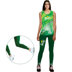 Ladies Leggings with Sublimation and Reflective Strips