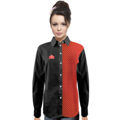 Ladies Long Sleeve Shirt with Shweshwe Panel 