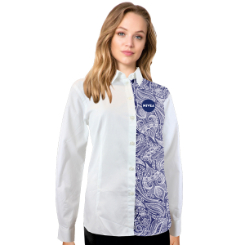 Ladies Long Sleeve Shirt with Sublimated Front Panel 