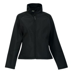 Ladies Techno Jacket: Water-resistant outer fabric with micro fleece lining for a lightweight and versatile garment. Features include zippered side pockets, full zip front, inner pocket and shaped side seams. Available in two colours. High tech 4-way stretch polyester bonded fleece fabric, feminine styling
