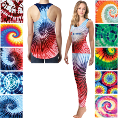 Ladies Tie Dye Racerback with Sublimation
