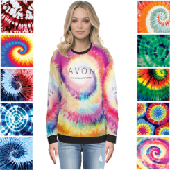 Ladies Tie Dye Sweater with Sublimation