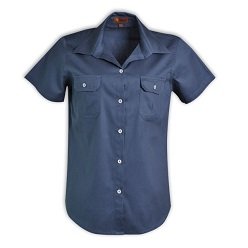 Ladies Venture bush shirt, 100% Cotton, Reinforced top stitching, Double pleated pockets