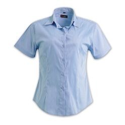 Ladies Vertistripe Woven Shirt Short Sleeve