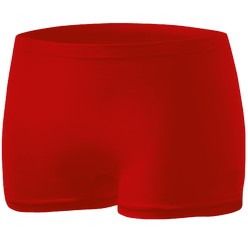 Ladies eveo hot pants: 230g poly spandex fabric, elasticated waistband with strech over-lock thread, double-needle top-stitching on waistband and hem, seamless hot pants