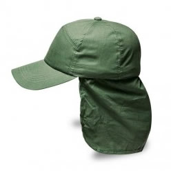 Laguna Cap: UV Protected polyester cotton, back flap for added neck protection self fabric velcro strap