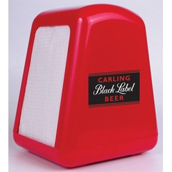 A Large Serviette Dispense that is available in various colours that can be customised with Printing with your logo and other methods.