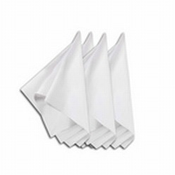 4 Pack white Linen Table Napkin 450mm x 450mm