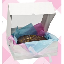 Large cake box, 280x280x100mm, boutique quality, pvc window