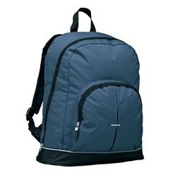 Backpack made from Ripstop/600D fabric with rubber zip pullers, adjustable backpack straps, webbing loop handle, reflective piping and a zip compartment.