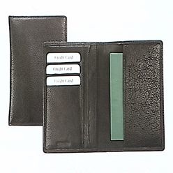 Nappa leather passport book pocket with card slots