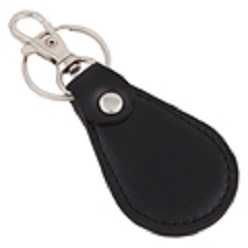 Leatherette carabiner key ring incldes gift box, made from koskin and metal