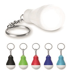 Plastic light bulb keyring shaped light on/off twist action